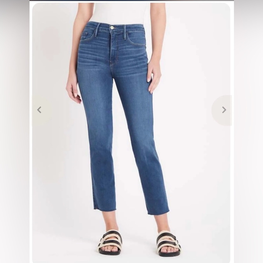 Frame Jeans Le Sylvie High Rise Straight Leg Cropped size 24 - Picture 1 of 5
